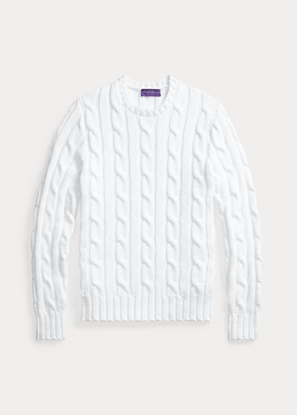 Men's Ralph Lauren Cable Cotton-Blend Sweater | 549012PJZ